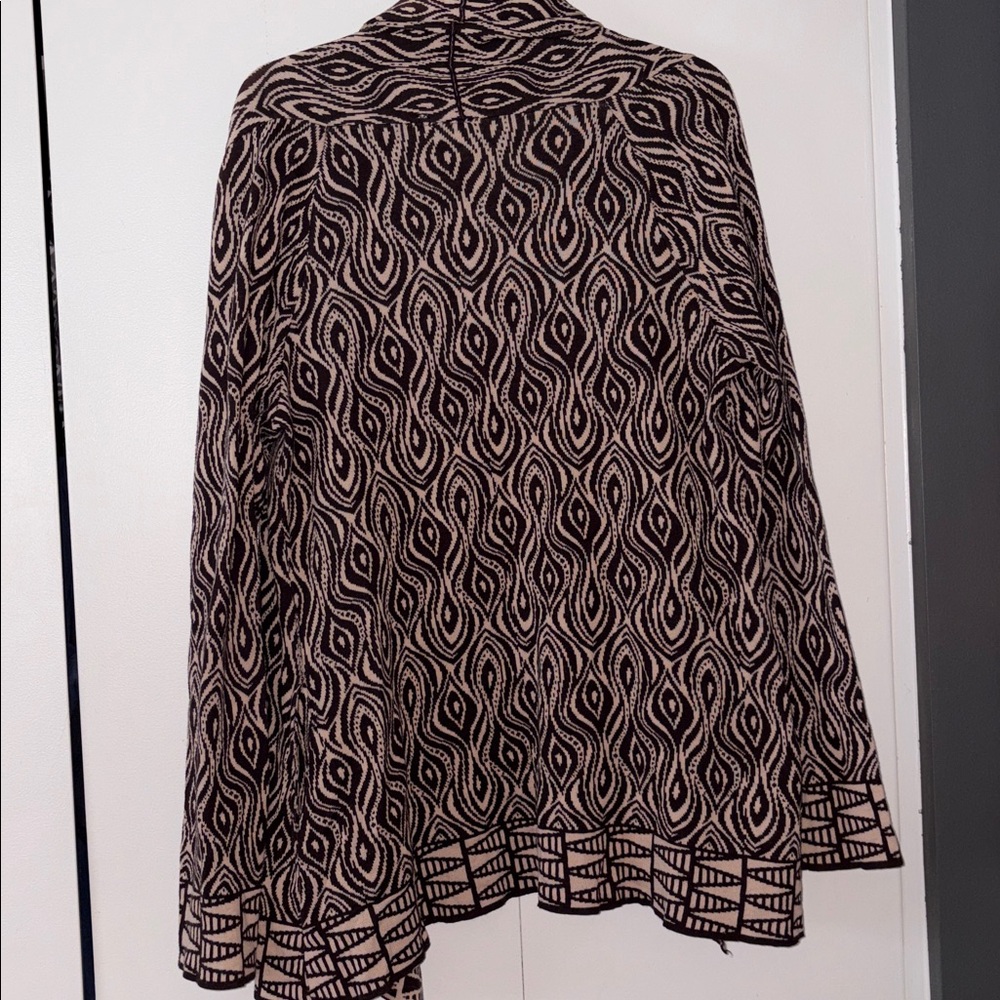 Moth Anthropologie The Eyes Have It open knit cardigan w/ pockets XL - Picture 4 of 5